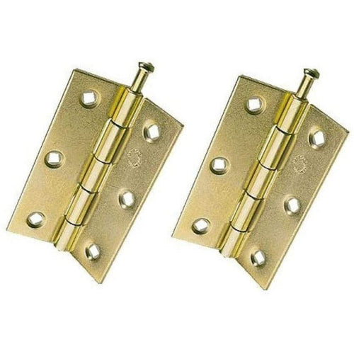 1840 Loose Pin Hinge - 75 x 50mm - Electro Brass - tradefit