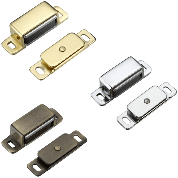 Magnetic Catch Metal 6kg Pull STRONG - 3 Finishes - 2 Pack Sizes - tradefit - Featured Image