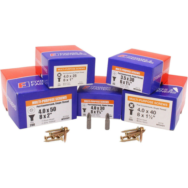 Multi Purpose Pozi Drive Screws – 1000 Trade Pack - tradefit - Featured Image