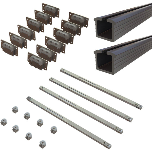 Top & Bottom Rolling Triple Wardrobe Door System To Suit 3m Opening With Soft Close and Soft Open - tradefit - Featured Image