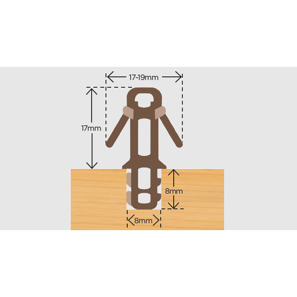 Sash Window Flip Parting Bead - Brown - 17mm x 3m - tradefit - Featured Image
