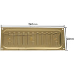 Hit & Miss Air Vent - 9 x 3 Inch - Brass Polished - tradefit - 3