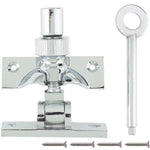 Locking Brighton Sash Fastener - 60mm - Polished Chrome - tradefit - 1