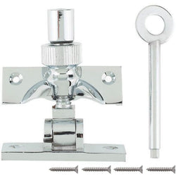 Locking Brighton Sash Fastener - 60mm - Polished Chrome - tradefit