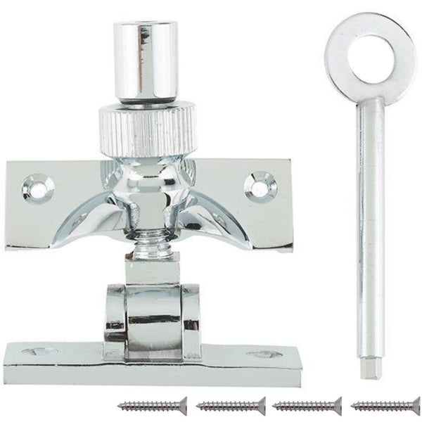 Locking Brighton Sash Fastener - 60mm - Polished Chrome - tradefit - Featured Image