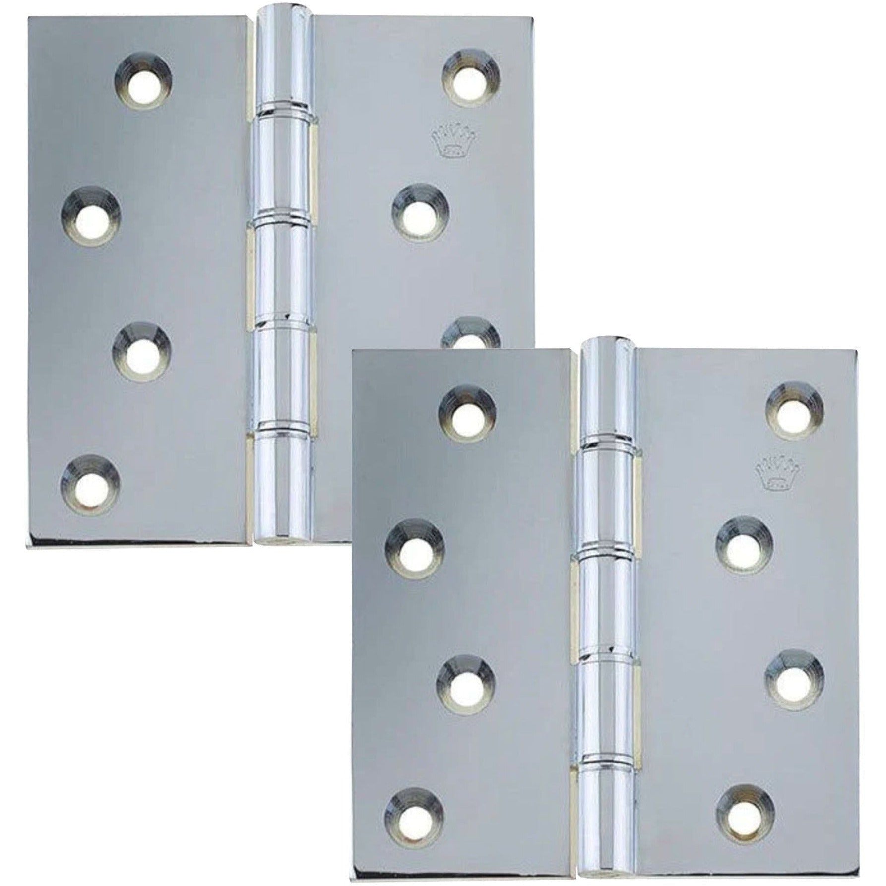 Projection Hinge Double Phosphor Bronze Washered 102x102x3mm Polished Chrome Tradefit 4193