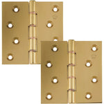 Projection Hinge Double Phosphor Bronze Washered - 102x102x3mm - Polished Brass - tradefit - 1