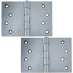 Projection Hinge Double Phosphor Bronze Washered - 102x102x3mm - Satin Chrome - tradefit - 1