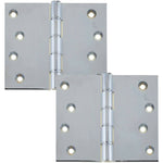 Projection Hinge Double Phosphor Bronze Washered - 102x125x4mm - Polished Chrome - tradefit - 1