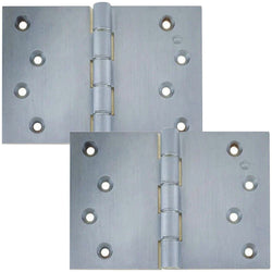 Projection Hinge Double Phosphor Bronze Washered - 102x125x4mm - Satin Chrome - tradefit