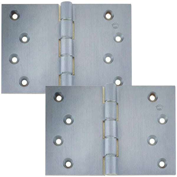 Projection Hinge Double Phosphor Bronze Washered - 102x125x4mm - Satin Chrome - tradefit - Featured Image