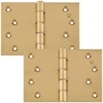 Projection Hinge Double Phosphor Bronze Washered - 102x151x4.5mm - Polished Brass - tradefit - 1