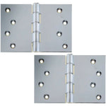 Projection Hinge Double Phosphor Bronze Washered - 102x151x4.5mm - Polished Chrome - tradefit - 1