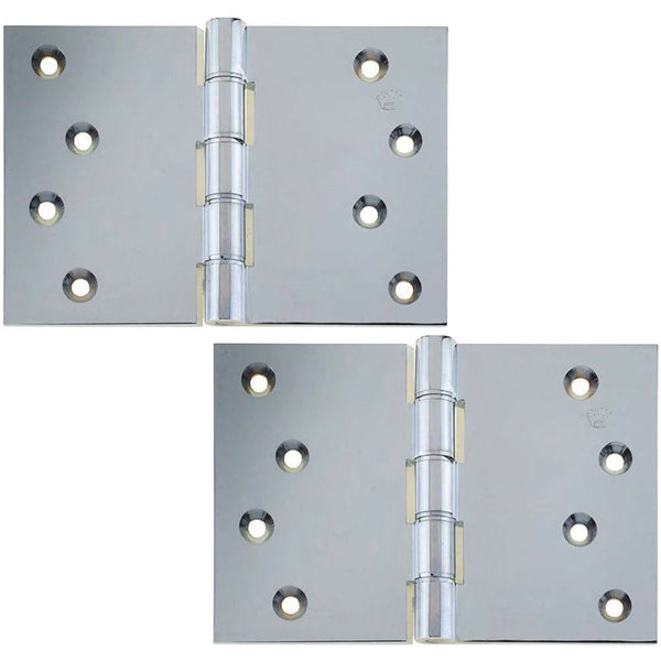 Projection Hinge Double Phosphor Bronze Washered - 102x151x4.5mm - Polished Chrome - tradefit - Featured Image