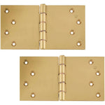 Projection Hinge Double Phosphor Bronze Washered - 102x200x4.5mm - Polished Brass - tradefit - 1