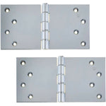 Projection Hinge Double Phosphor Bronze Washered - 102x200x4.5mm - Polished Chrome - tradefit - 1