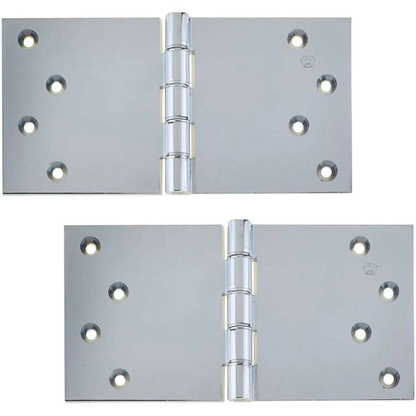 Projection Hinge Double Phosphor Bronze Washered - 102x200x4.5mm - Polished Chrome - tradefit - Featured Image