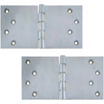 Projection Hinge Double Phosphor Bronze Washered - 102x200x4.5mm - Satin Chrome - tradefit - 1
