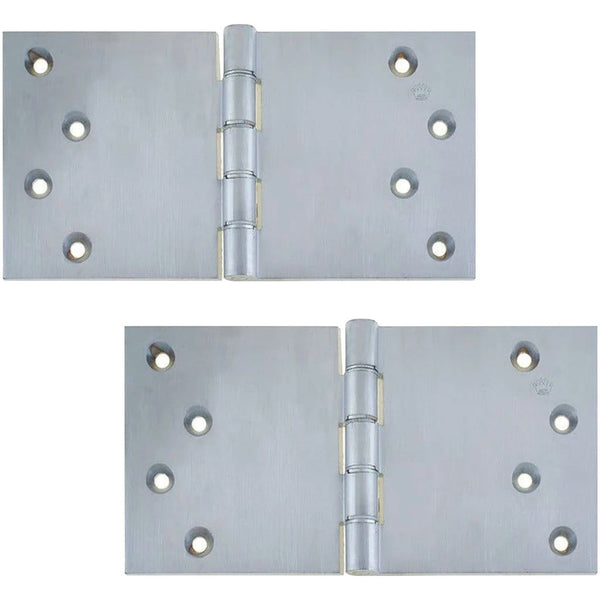 Projection Hinge Double Phosphor Bronze Washered - 102x200x4.5mm - Satin Chrome - tradefit - Featured Image