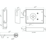 Rim Deadlock Surface Mounted Lock - 106 x 83mm - Black - tradefit - 2