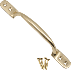 Sash Window Dee Pull Handle - 150mm - Polished Brass - tradefit