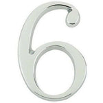 Numeral 6 or 9 - Screw Fix - 75mm - Polished Chrome - tradefit - 1
