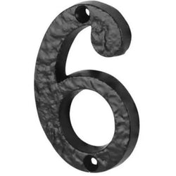 Numeral 6 or 9 - Screw Fix - 100mm - Black Antique Iron - tradefit