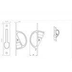 Sliding Door Edge Pull - Satin Brass - tradefit - 2