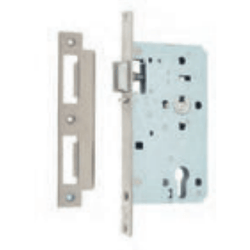 Euro Profile Mortice Nightlatch DIN Standard - 60mm Backset / 90mm Case - Satin Stainless Steel - tradefit