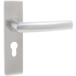 Lunar Lever On Backplate - Euro Profile - 172 x 44mm - Satin Stainless Steel - tradefit - 1