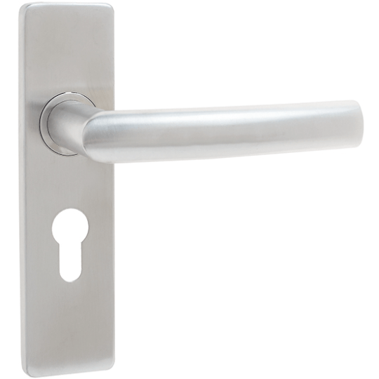 Lunar Lever On Backplate - Euro Profile - 172 x 44mm - Satin Stainless Steel - tradefit - Featured Image