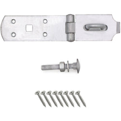 Heavy Secure Bolt On Hasp & Staple - 8 inch - Galvanised - tradefit