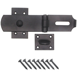 Hasp & Staple Swivel Pattern Heavy Duty - Black - 210x55mm - tradefit