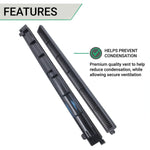 Trickle Window Slot Vent Set Inside & Out - 415mm - 4191mm²EA - Anthracite Grey - Pack of 50 - tradefit - 4