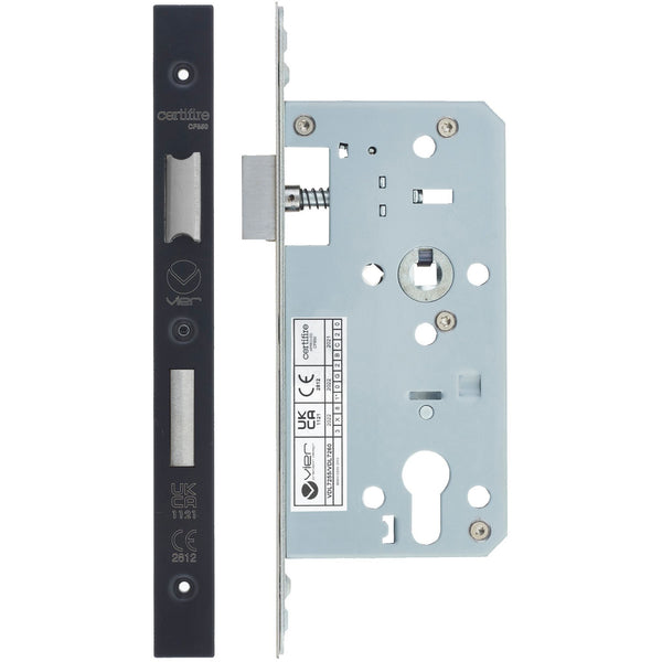 Mortice Euro Profile Sashlock DIN Standard - 90mm Case - 55mm Backset - Matt Black - tradefit - Featured Image