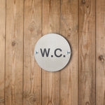 Circular Disc Navigation Signage - 76mm x 1.2mm - Screw Fixed - WC - tradefit - 4
