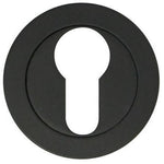 Black Round Euro Escutcheons - 50mm - Matt Black - Singles - tradefit - 1