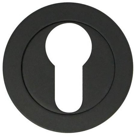 Black Round Euro Escutcheons - 50mm - Matt Black - Singles - tradefit - Featured Image