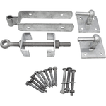 Field Gate Hinge Set Double Strap Adjustable Hook On Plate - (24