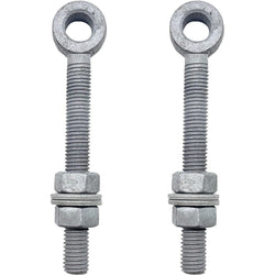 Adjustable Gate Eye Hinge Bolts - 22x150mm - Galvanised - Pack of 2 - tradefit