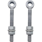 Adjustable Gate Eye Hinge Bolts - 19 x 100mm / 3/4 x 4 Inch - Galvanised - Pack of 2 - tradefit - 1