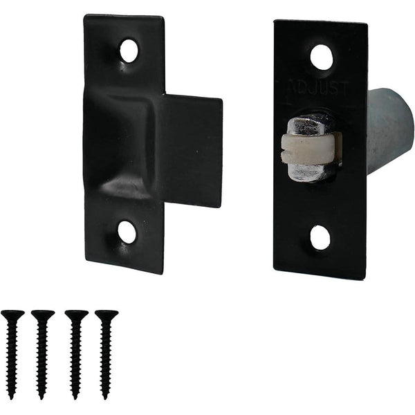 Adjustable Roller Catch Spring Loaded Latch Lock for Internal Doors - Black Plated - tradefit - Featured Image