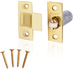 Adjustable Roller Catch Spring Loaded Latch Lock for Internal Doors - Brass Plated - tradefit - 1