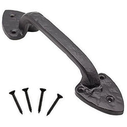 Black Iron Pull Handle Wrought Antique Iron - 220mm - Black Antique Iron - tradefit