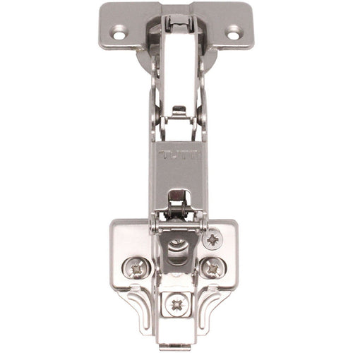 35mm Clip On Sprung Soft Close Kitchen Cabinet Hinge - INSET 165 Deg c/w Euro Screw on Plate - tradefit