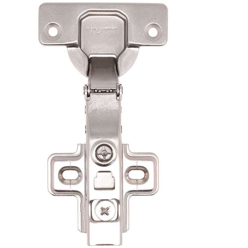35mm Clip On Sprung Soft Close Kitchen Cabinet Hinge - FULL OVERLAY 110 Deg c/w Screw on Plate - tradefit