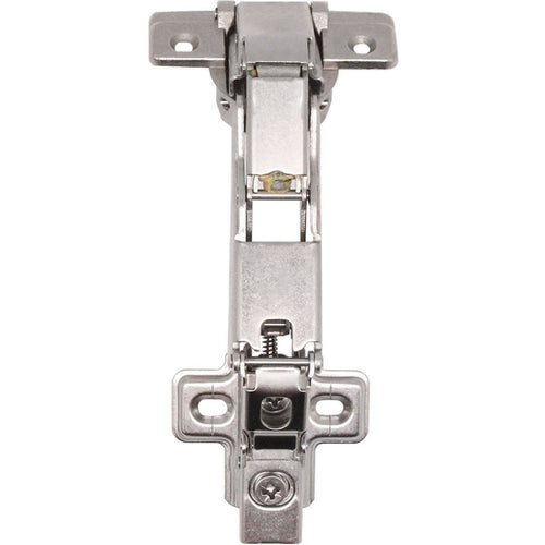 35mm Clip On Sprung Soft Close Kitchen Cabinet Hinge - HALF OVERLAY 165 Deg c/w Screw on Plate - tradefit