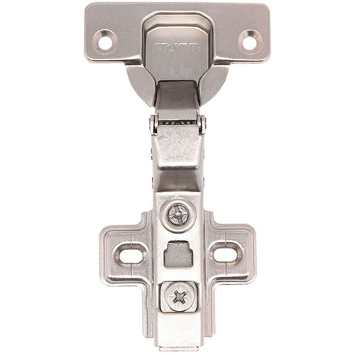 35mm Clip On Sprung Soft Close Kitchen Cabinet Hinge - INSET 110 Deg c/w Screw on Plate - tradefit