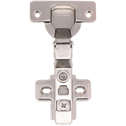 35mm Clip On Sprung Soft Close Kitchen Cabinet Hinge - INSET 110 Deg c/w Screw on Plate - tradefit