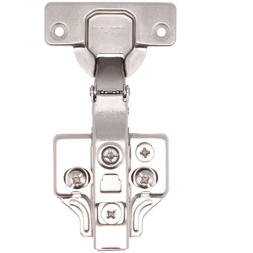 35mm Clip On Sprung Soft Close Kitchen Cabinet Hinge - FULL OVERLAY 110 Deg c/w Euro Screw on Plate - tradefit
